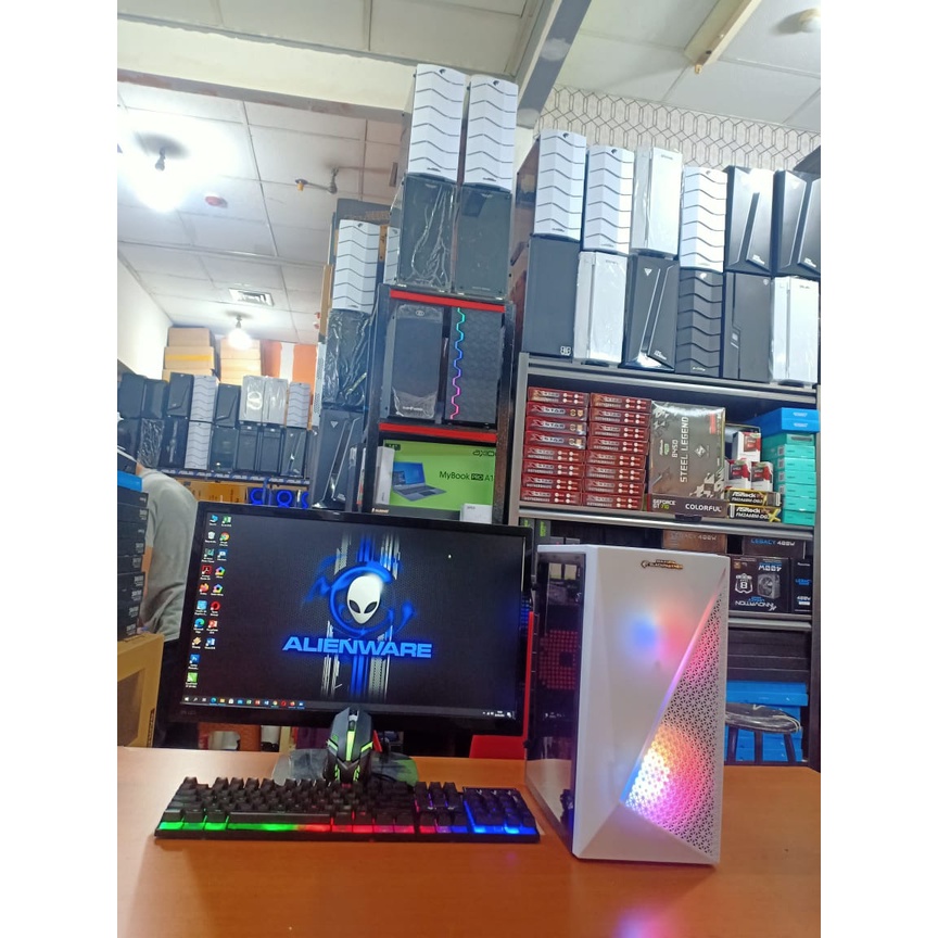 Pc Rakitan Gaming Core i5 3470 Ram 8 Gb Hdd 500 Gb Monitor 19 Inch Fullset Siap Pakai