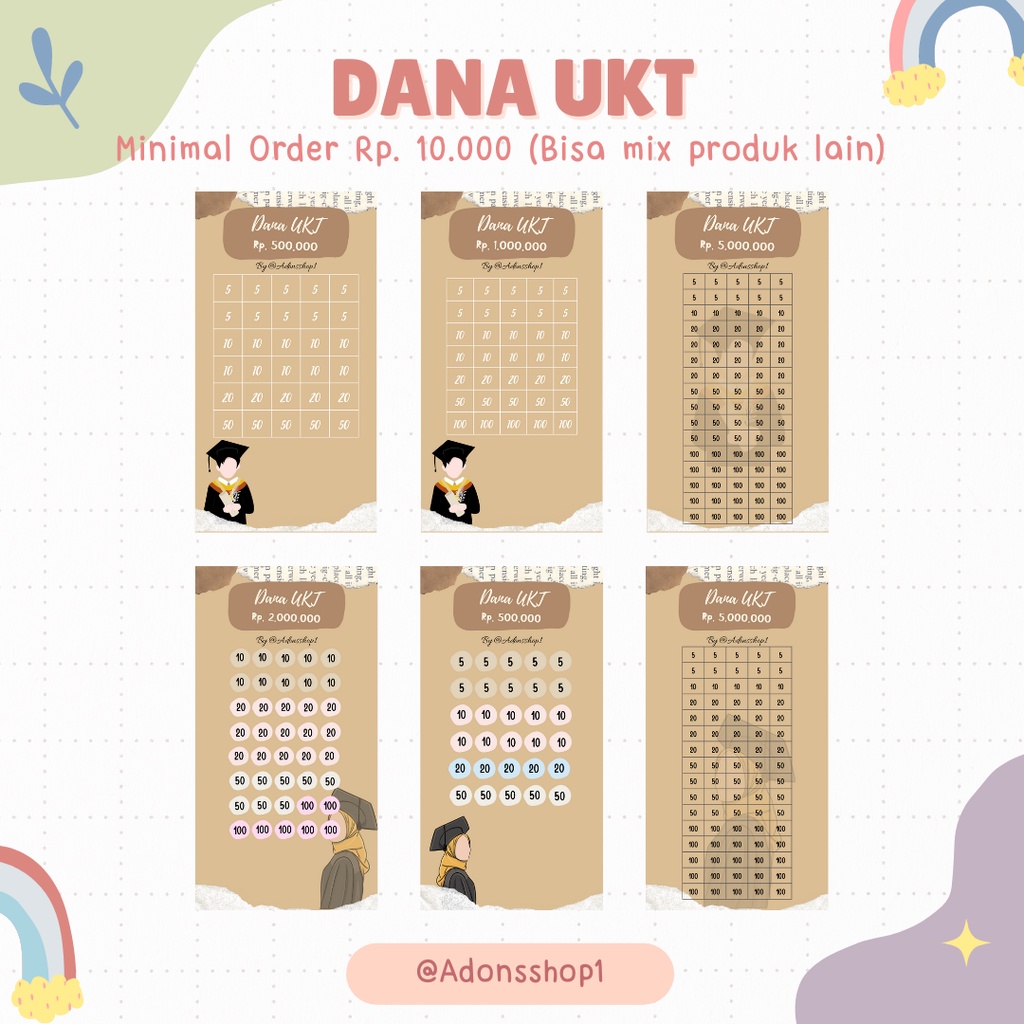 

Saving Challange Dana UKT A6 TANPA LUBANG