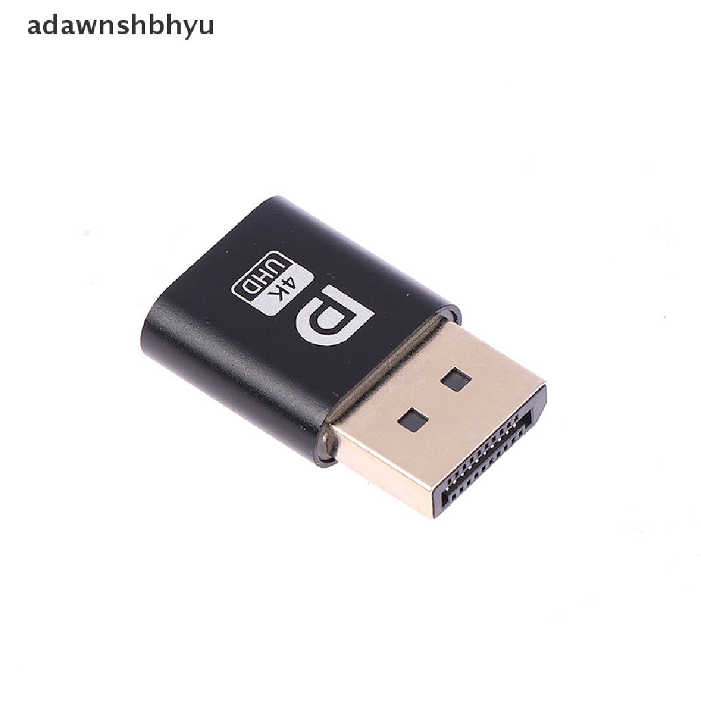 Adawnshbhyu 4K Displayport Dummy Plug DP Virtual Display Adapter Aksesoris Desktop