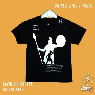 KIDS T SHIRT UNISEX DAVID SHILOUETTE TANGAN  PENGHARAPAN  