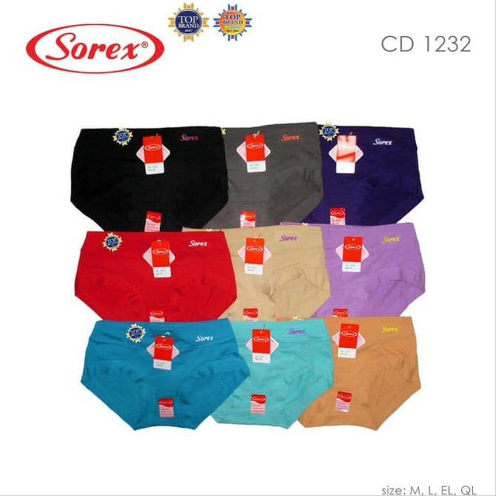 Isi 3 pcs Celana Dalam Sorex 1232 | CD Wanita Sorex 1232