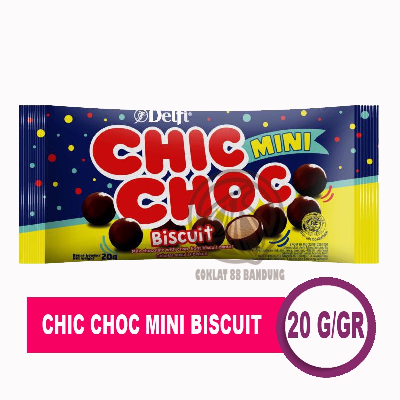 

DELFI CHIC CHOC MINI BISKUIT CHOCOLATE 20 GRAM