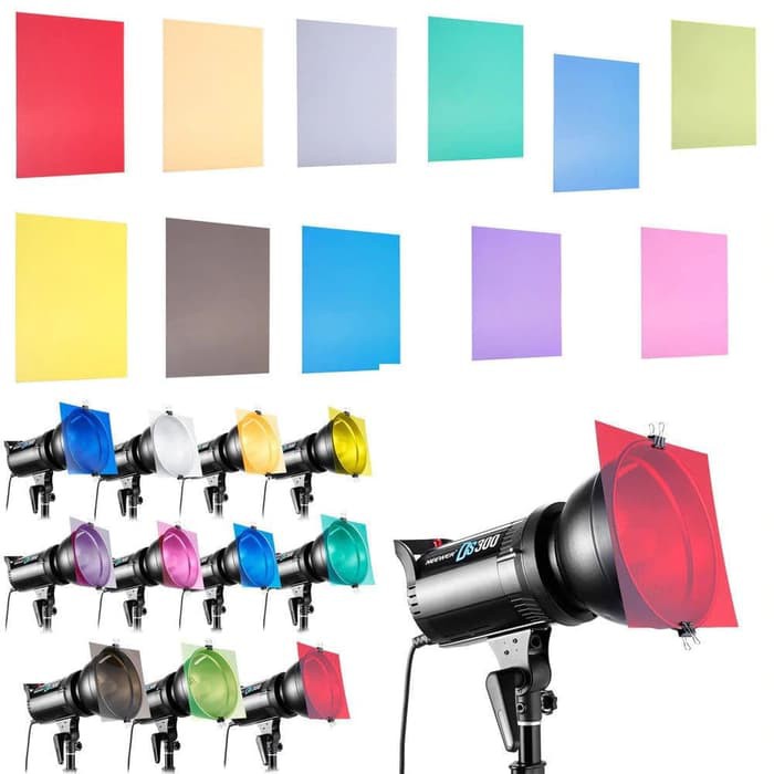 

30X30CM PACK OF 11 TRANSPARENT COLOR CORRECTION LIGHTING GEL FILTERS