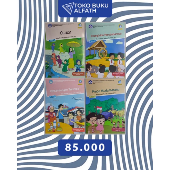 

❤BISA COD❤ HARGA TERMURAH! BUKU TEMATIK KELAS 3 SEMESTER 2 (4 BUKU TEMA 5,6,7,8)