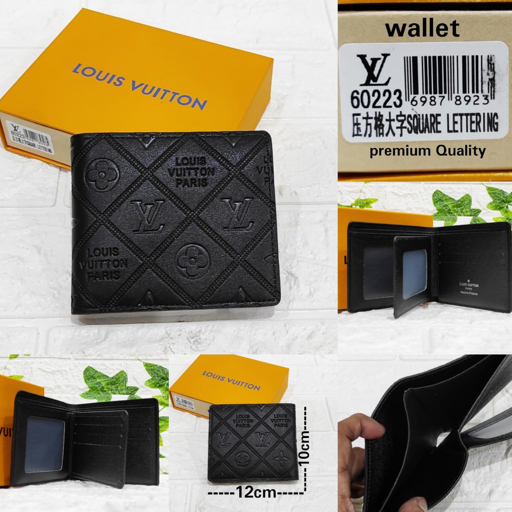 Dompet Kulit Lipat Pria  Import Dompet Kartu Pendek Free Box