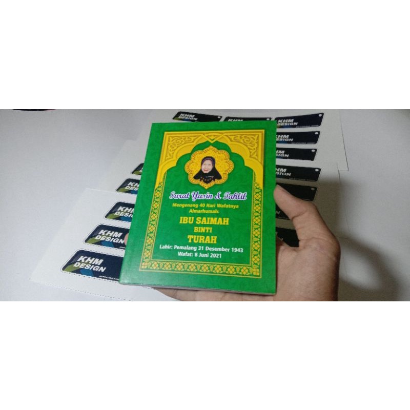 Yasin  Costum Foto Tebal cepat berkualitas