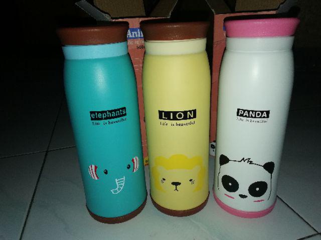 Paling Laku Botol Minum Termos Karakter Animal Stainless Steel 500 Ml / Thermos