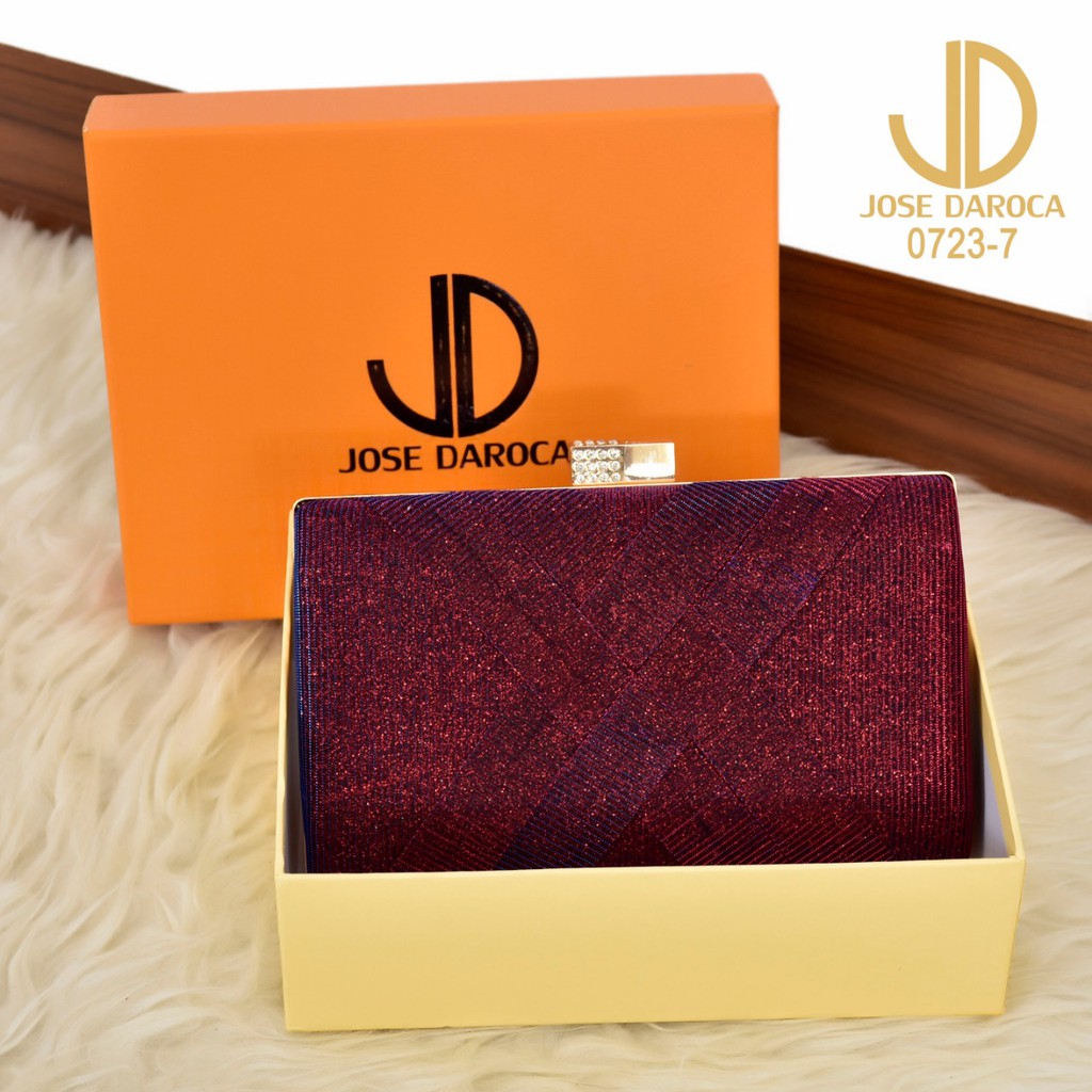 IMPORT ORIGINAL Tas Pesta JOSE DAROCA 0723-7BB Clutch Party Bag Murah Wanita Cewek Batam GOld Hitam