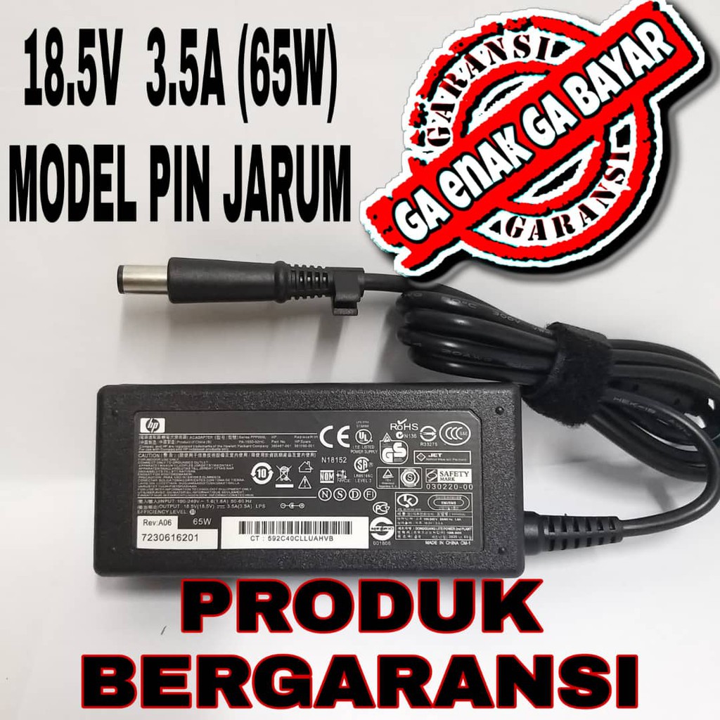 Charger adaptor original hp compaq 18.5v 3.5a CQ 40 42 CQ40 CQ42 g4-1002tu 1053tu 1000 DV4 G4 G6 G7