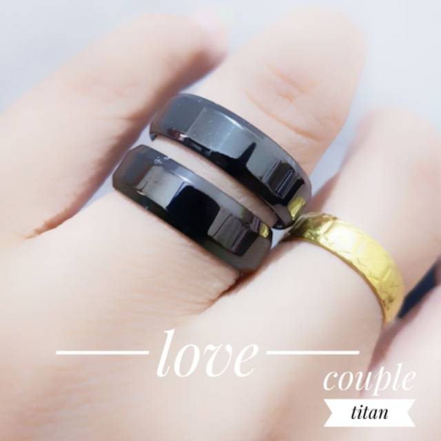 Cincin couple titanium