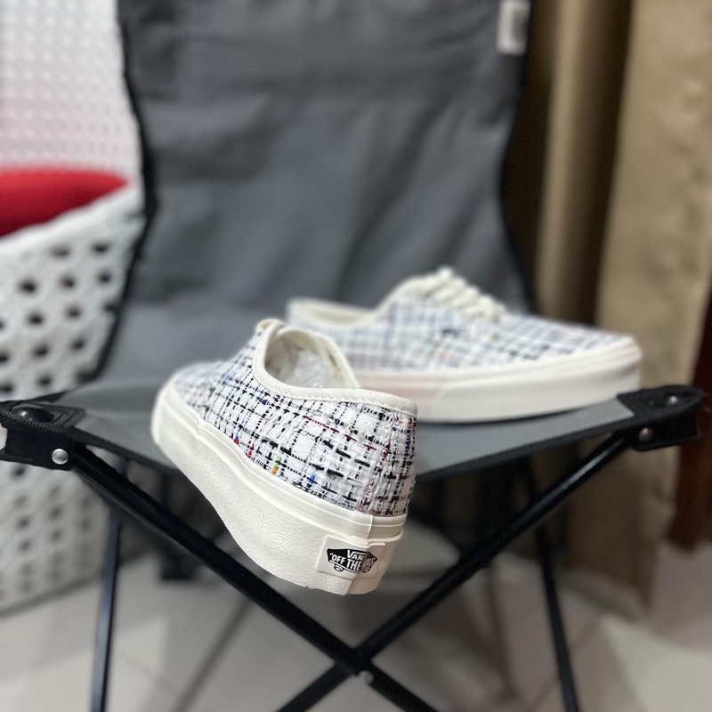 VANS AUTHENTIC WOVEN PLAID WHITE ORIGINAL