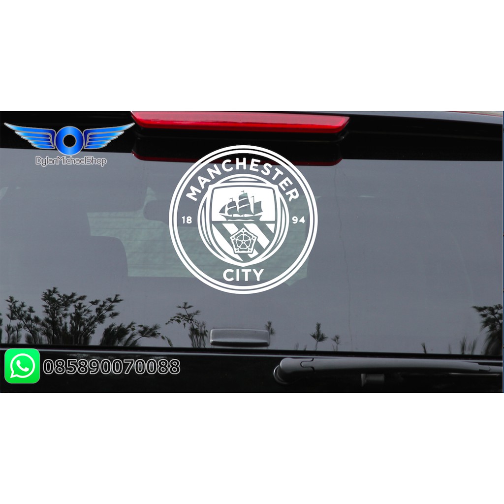 Stiker Mobil Klub Bola New Manchester City Kaca Car Decal Sticker baru