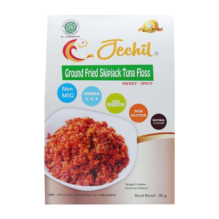 

Jechil Ground Fried Skipjack Abon Tuna Rasa Original - 80gr