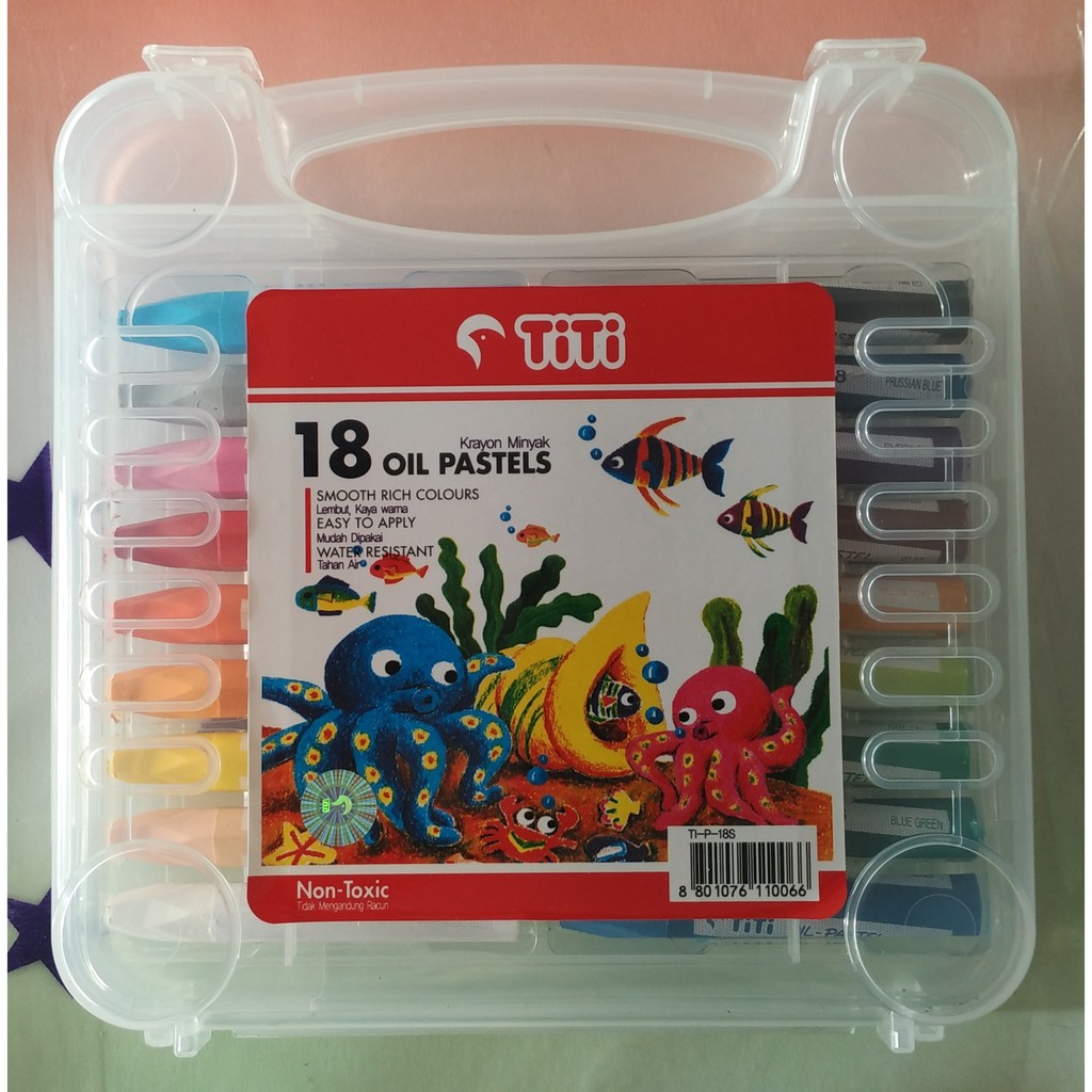 

WtCrayon TITI isi 18 non toxic oil pastels