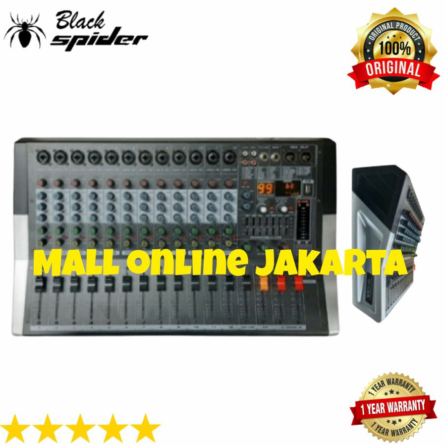 Power mixer Blackspider 12 channel ed12 99 DSP 700 watt ed 12