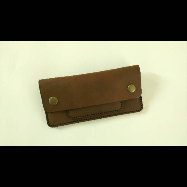 Dompet Kulit Asli Trucker biker pria model panjang simpel dan unik Crazy Horse Premium