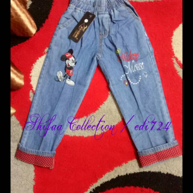 Celana Jeans / Celana Panjang Anak / Celana Jeans Anak / Celana Luna Stik Anak Size 1. 2. 3