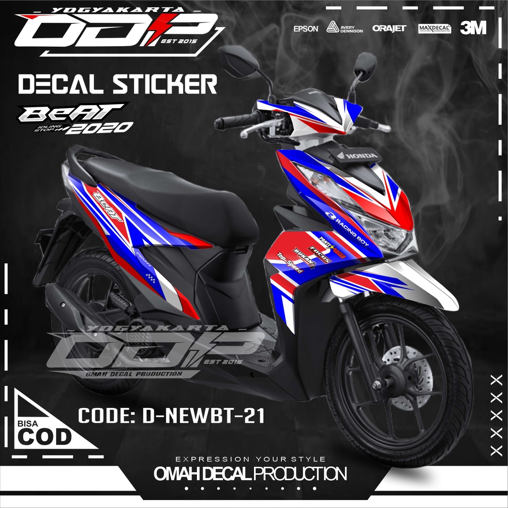 DECAL BEAT FULL BODY DEKAL HONDA BEAT STREET FULLBODY MOTIF SIMPEL ELEGAN HIU SHARK STICKER KEKINIAN