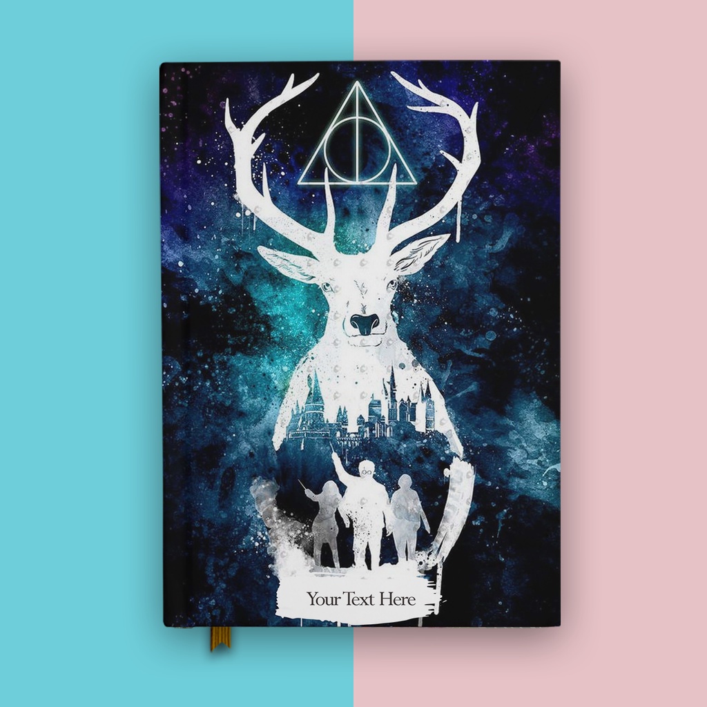 

Notebook Buku Tulis Harry Potter Deathly Hallows Expecto Patronum Jurnal Agenda Diary Custom Nama Hardcover