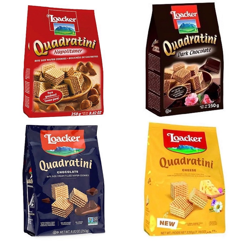 Loacker Quadratini Wafer / Loacker Napolitaner / Loacker Chocolate / Loacker Dark Chocolate / Loacke