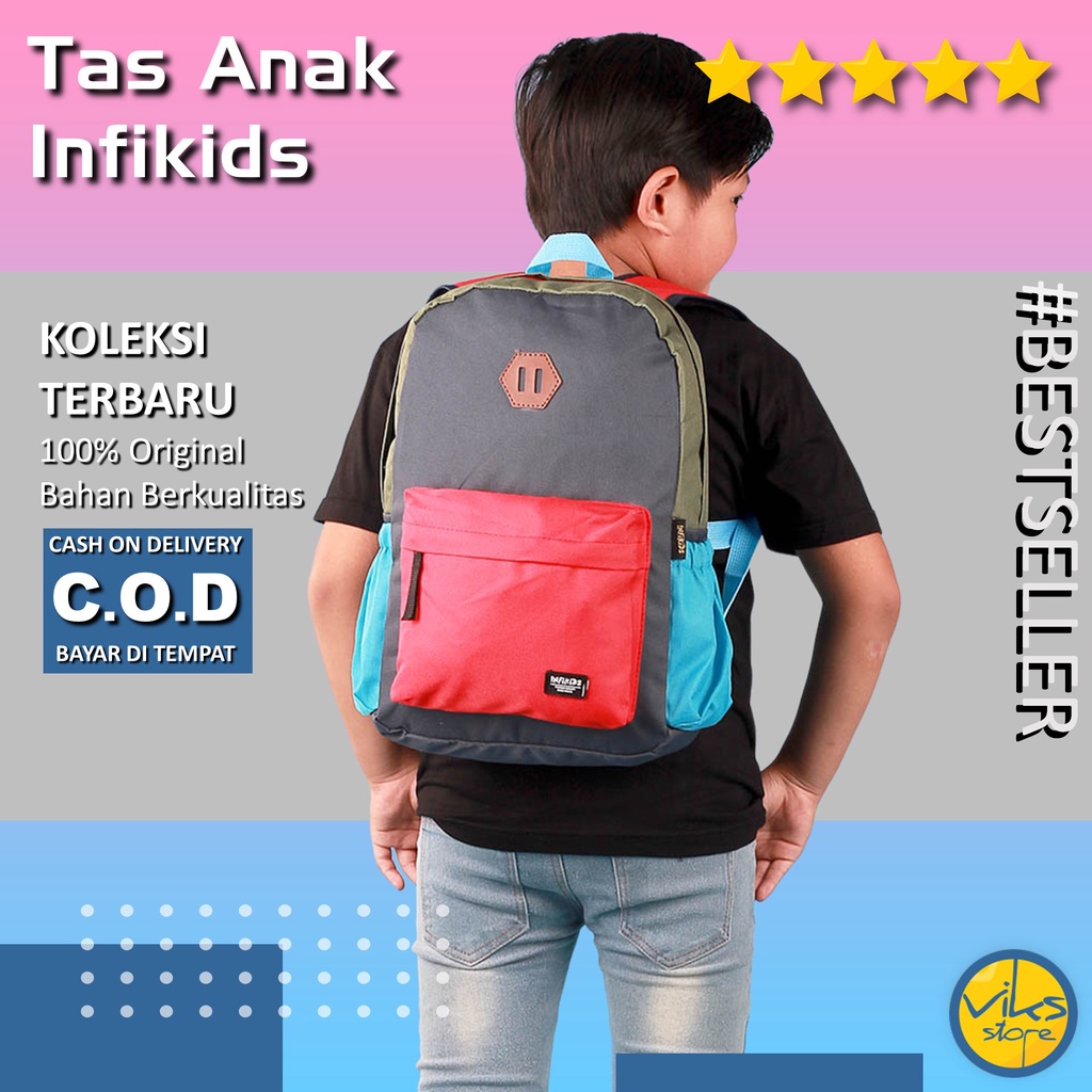 Tas Sekolah SD Anak Cowok Cewek Ukuran Sedang Tas Punggung Tas Ransel Backpack Premium