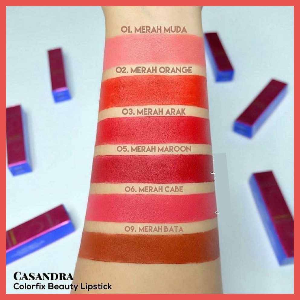 CASANDRA LIP SERIES ( COLORFIX LIPSTICK / LIP TINT / LIP BALM MAGIC &amp; ALOE VERA SERIES )