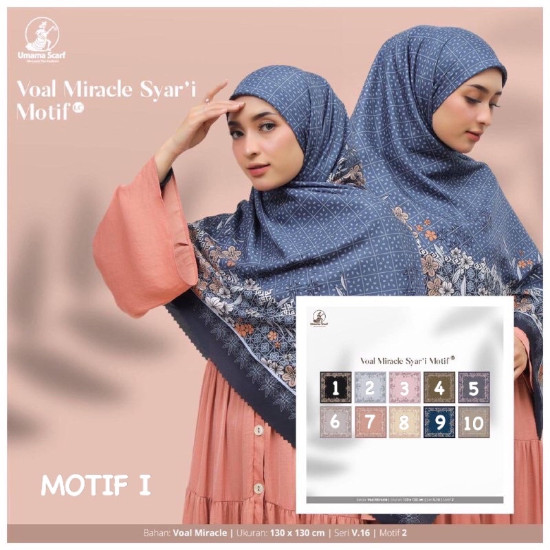 [PART 2] HIJAB SEGIEMPAT VOAL MIRACLE SYARI MOTIF LC