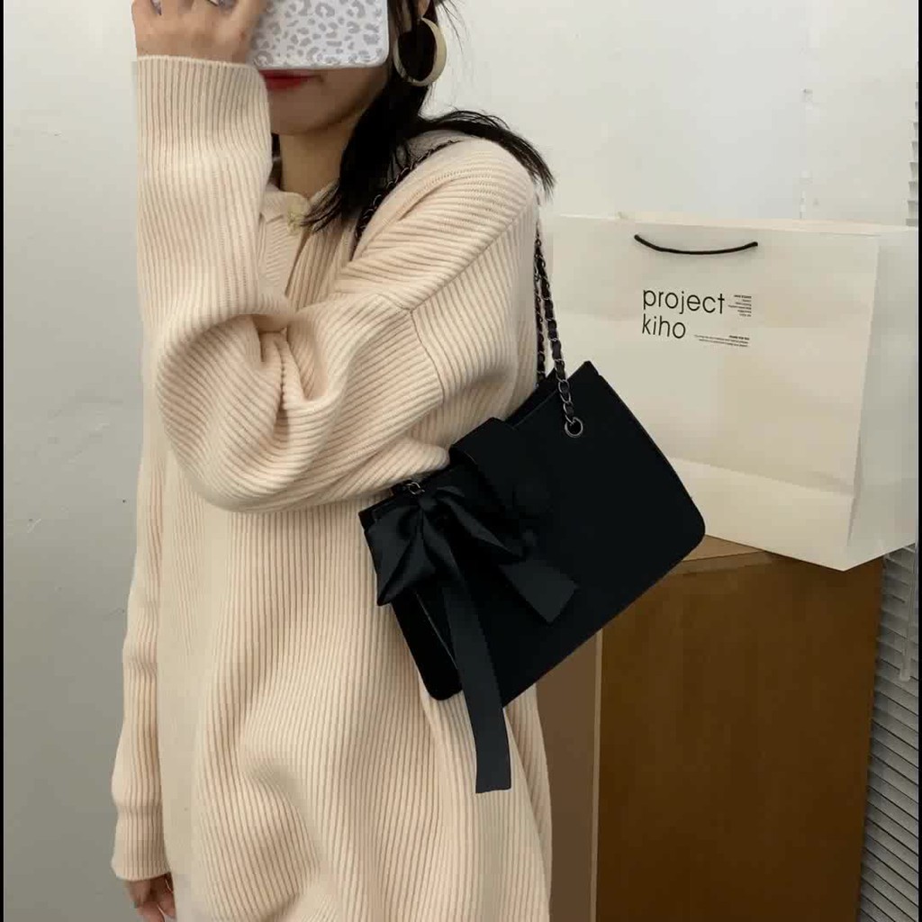 Oriele Tas Selempang Wanita Rantai Fashion Slingbag Pita Casual NR