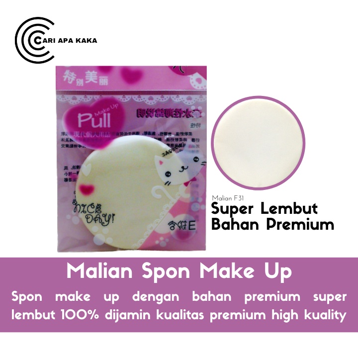 spons make up / spon bedak / beauty spons make up bulat warna putih