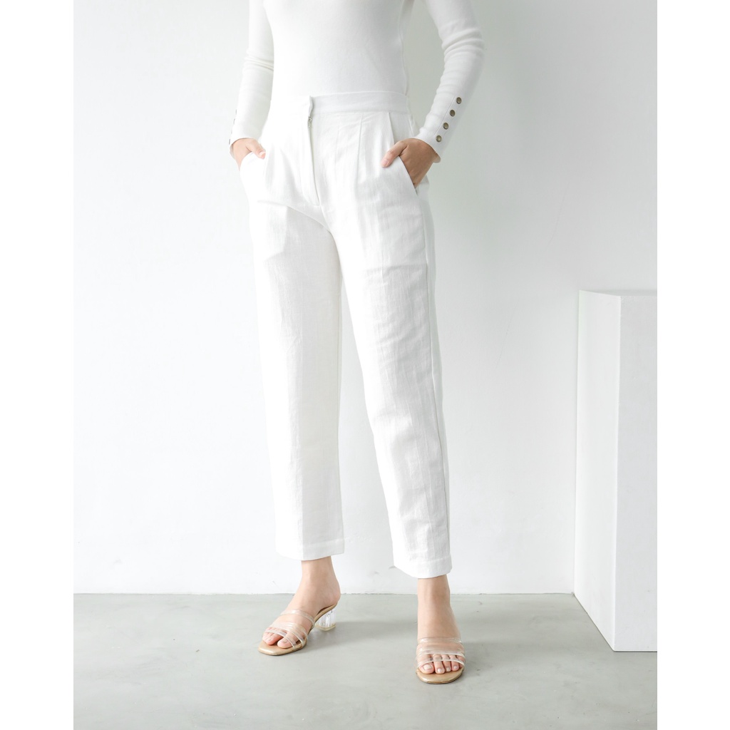 Mayoutfit Shany Pants / Celana Kulot Linen S-XXL (Part 1)-BWHITE