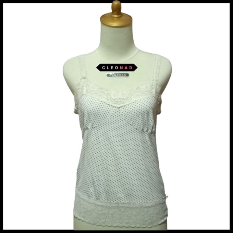 TANK TOP RENDA POLKADOT PRELOVED SECOND