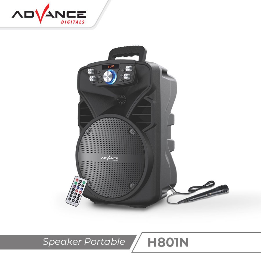 Speaker Meeting Advance bluetooth H 801N (bonus mic kabel 1pcs) Speaker bluetooth / Speaker Aktif super bass Advance H-801N - Speaker Meeting Bluetooth 8&quot; inch~FMS