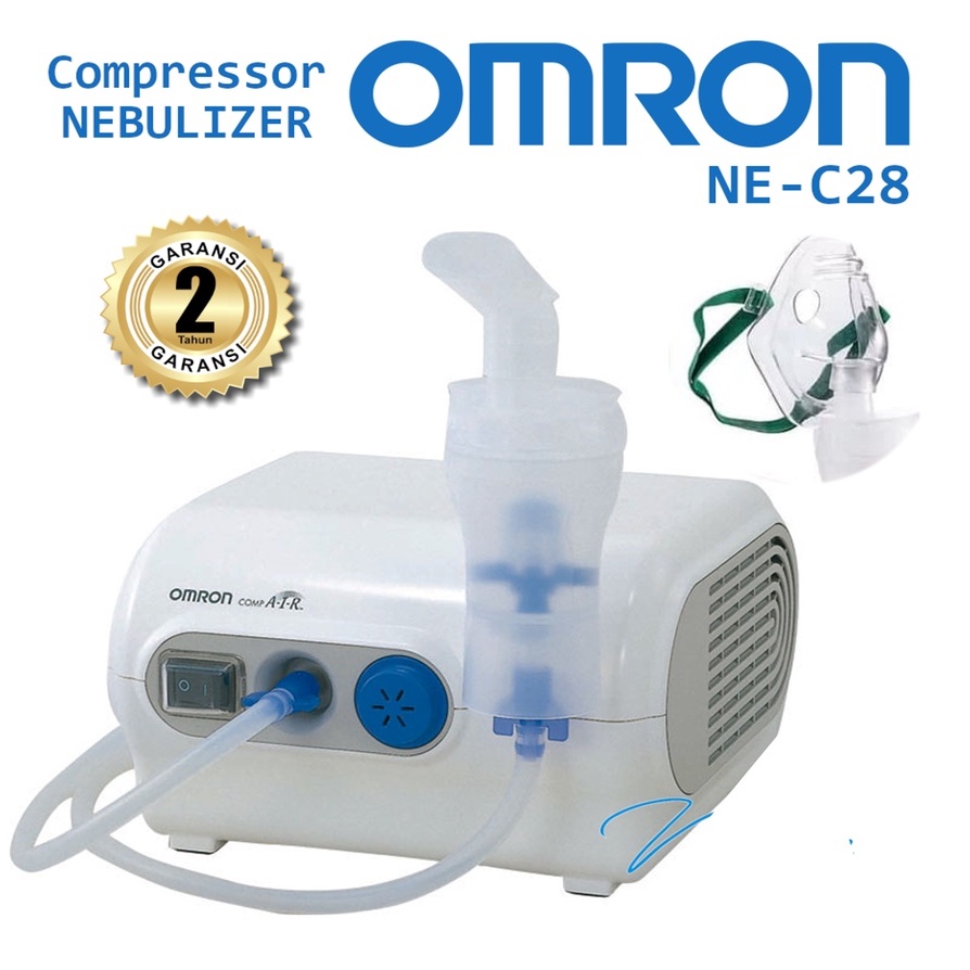 NEBULIZER OMRON NE-C28 ORIGINAL / NEBULIZER OMRON NE C25 ALAT UAP ASMA NEBULIZER / ALAT NEBUL OMRON Omron NE-C28 Compressor Nebulizer Alat Uap Terapi Pernafasan Asma NEC28 NE C28 C 28