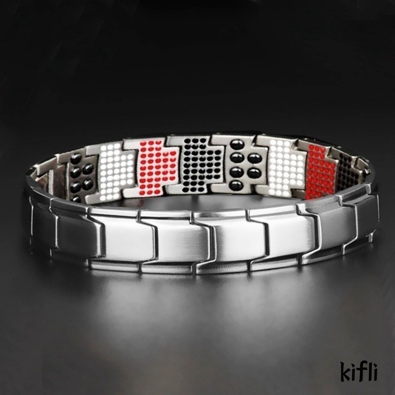 Fashion Pria Wanita,Adjustable,Gelang Magnetik,Kesehatan Energi Terapi Arthritis,Stainless Steel Terapi Magnet Gelang