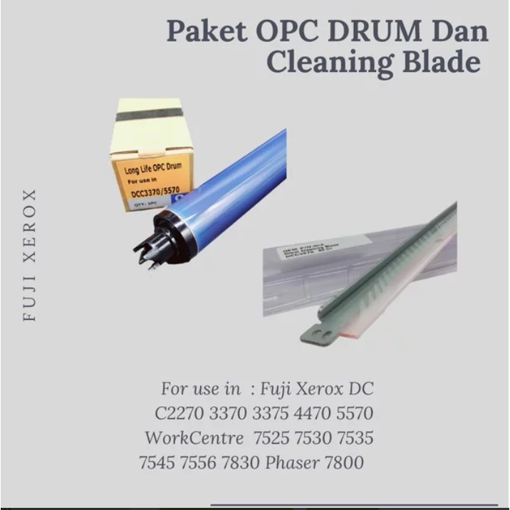 Paket OPC DRUM Dan Cleaning Blade Fuji Xerox DC C2270 3370 3375 4470 5570
