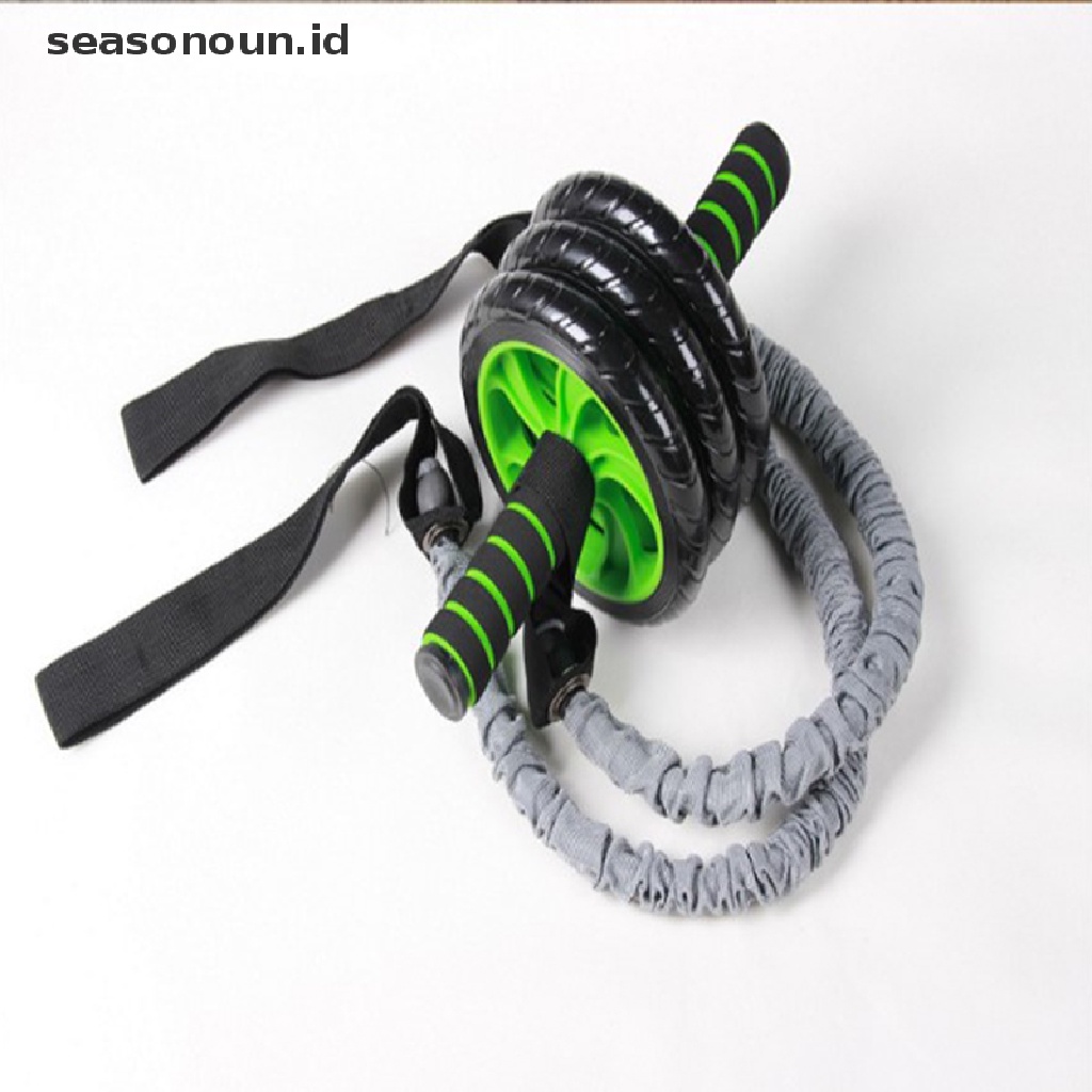 (seasonoun) 1pc Roda Roller Elastis Untuk Latihan Otot Perut / Pinggang