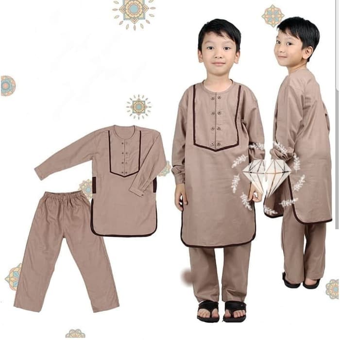 Fk 38G Baju Koko Anak Kecil India Pakistan Lebaran Import Maroo MY436 Set Rafatar Kid Mocca [ 030]