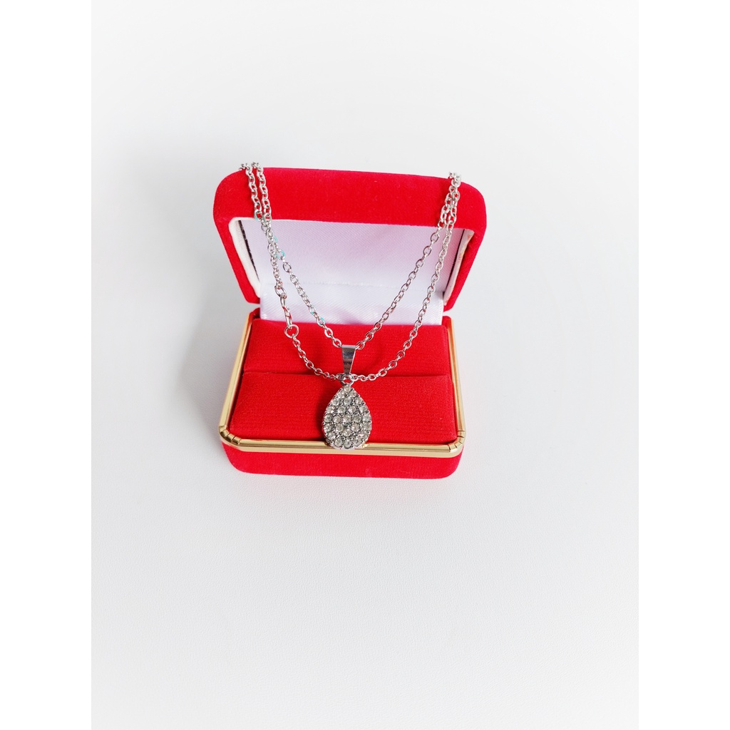 RNL kalung baja / monel original dengan liontin rhodium