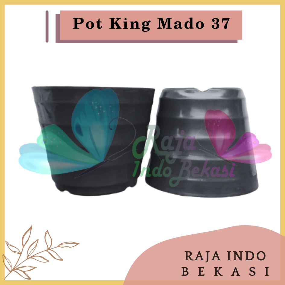 Rajaindobekasi Pot King Mado 37 Hitam Diameter Atas 30 Cm Garden Of Love Pot Plastik Besar Jumbo 40 50 60 Cm Untuk Tanaman Murah Grosir