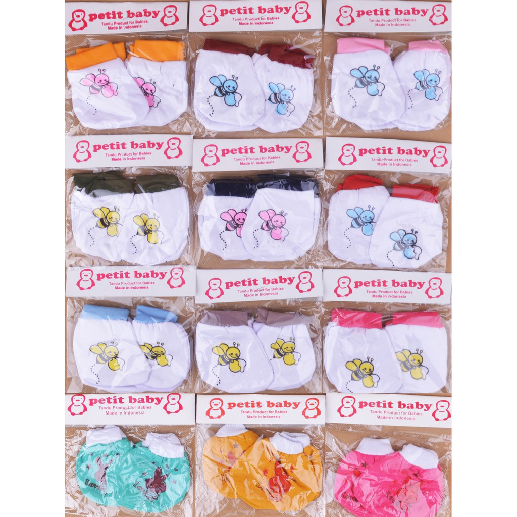 1/2 LUSIN Sarung tangan dan kaos kaki bayi MOTIF grosir
