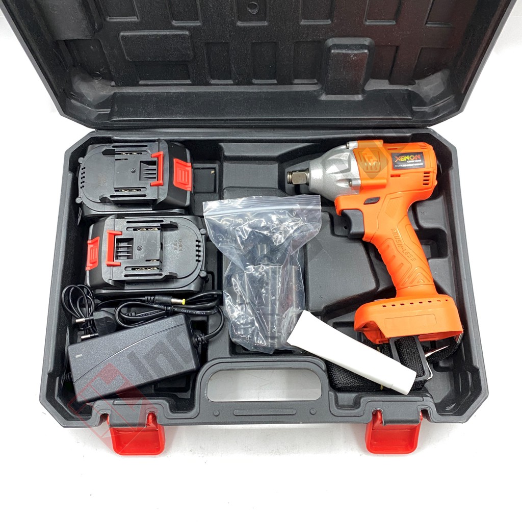 XENON CDIW1845 Cordless Impact Wrench 18V Baterai Batere Charge Alat Pembuka Baut