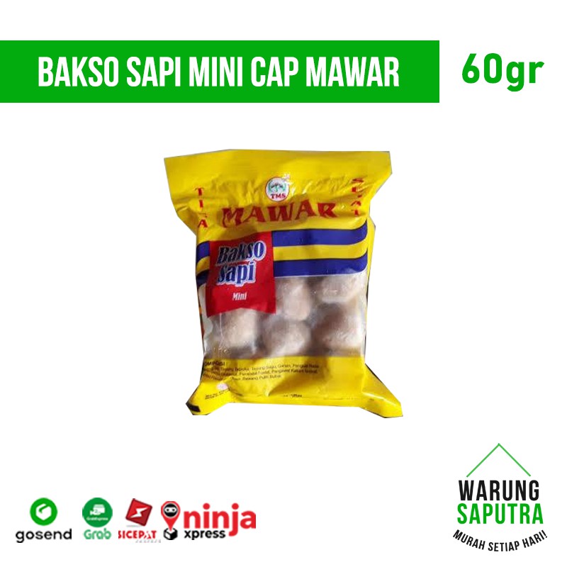 

Bakso / Baso Sapi Mini Cap Mawar Isi 10 Bandung 60g