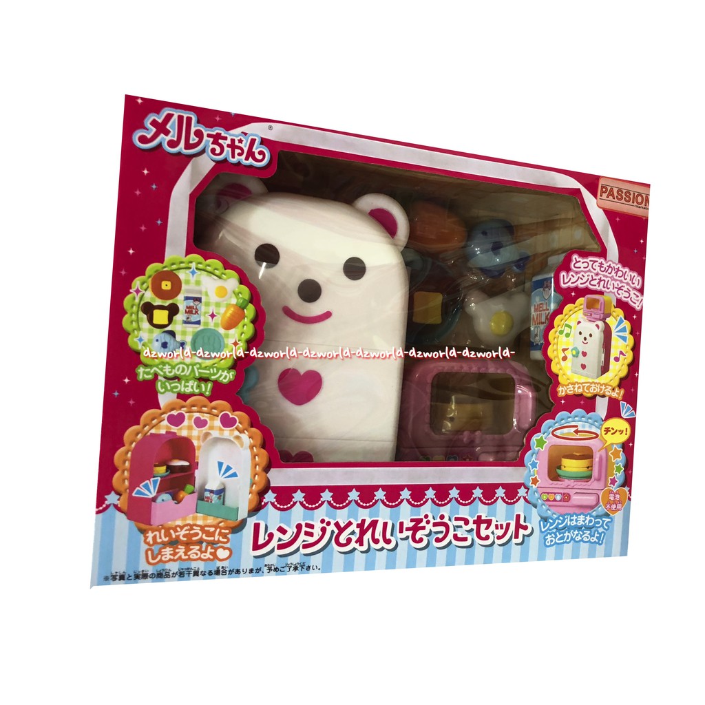 Mell Chan Passion Mainan Kulkas Boneka Melchan Aksesoris Boneka Mel Chan Refrigerator &amp; Microwave