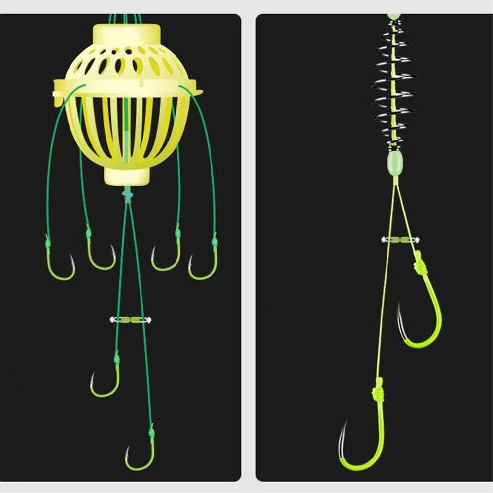 TOP 10pcs Garis Pancing Bifurcation Luar Angkasa Baru Mengikat Alat Space Bean Double hooks