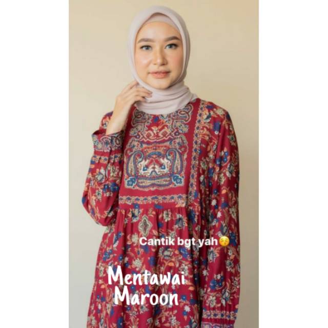 Mentawai Tunik Heaven Lights Maroon L