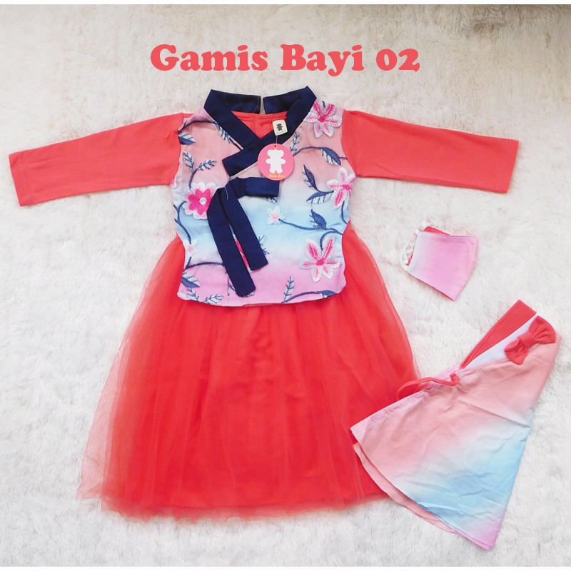 Baju Muslim Anak Bayi Perempuan Gamis Bayi