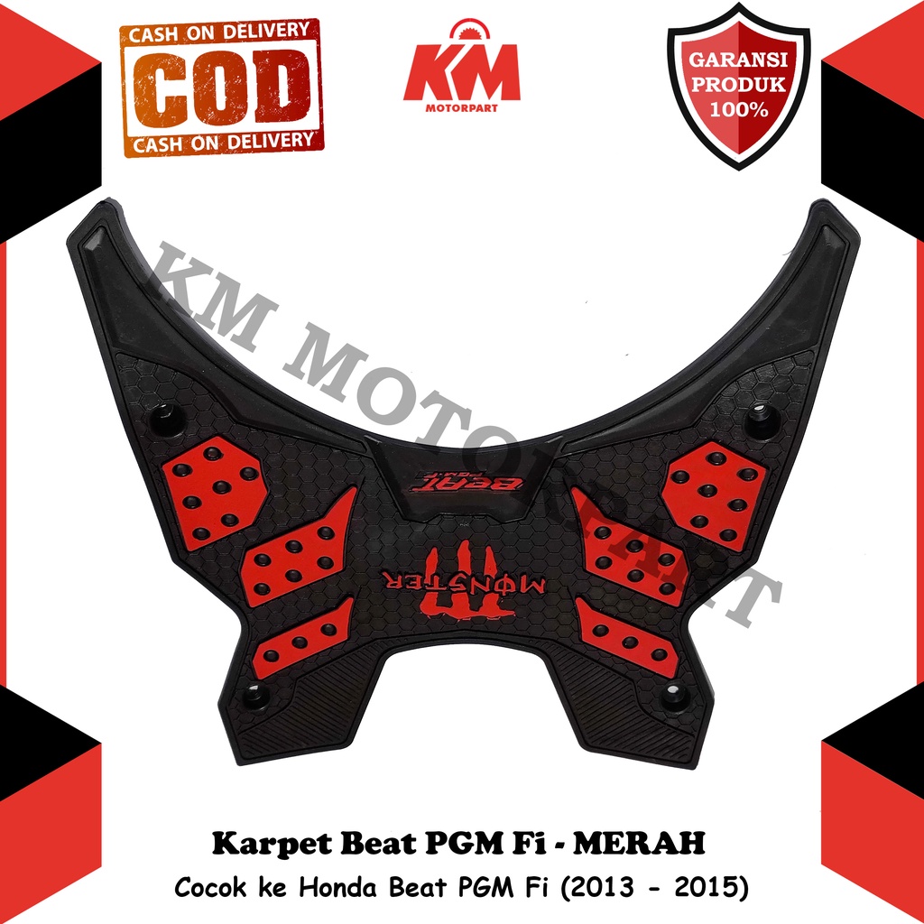 Karpet Beat PGM Fi 2013 - 2015 Keset Motor Honda Beat Fi Pijakan Kaki Variasi