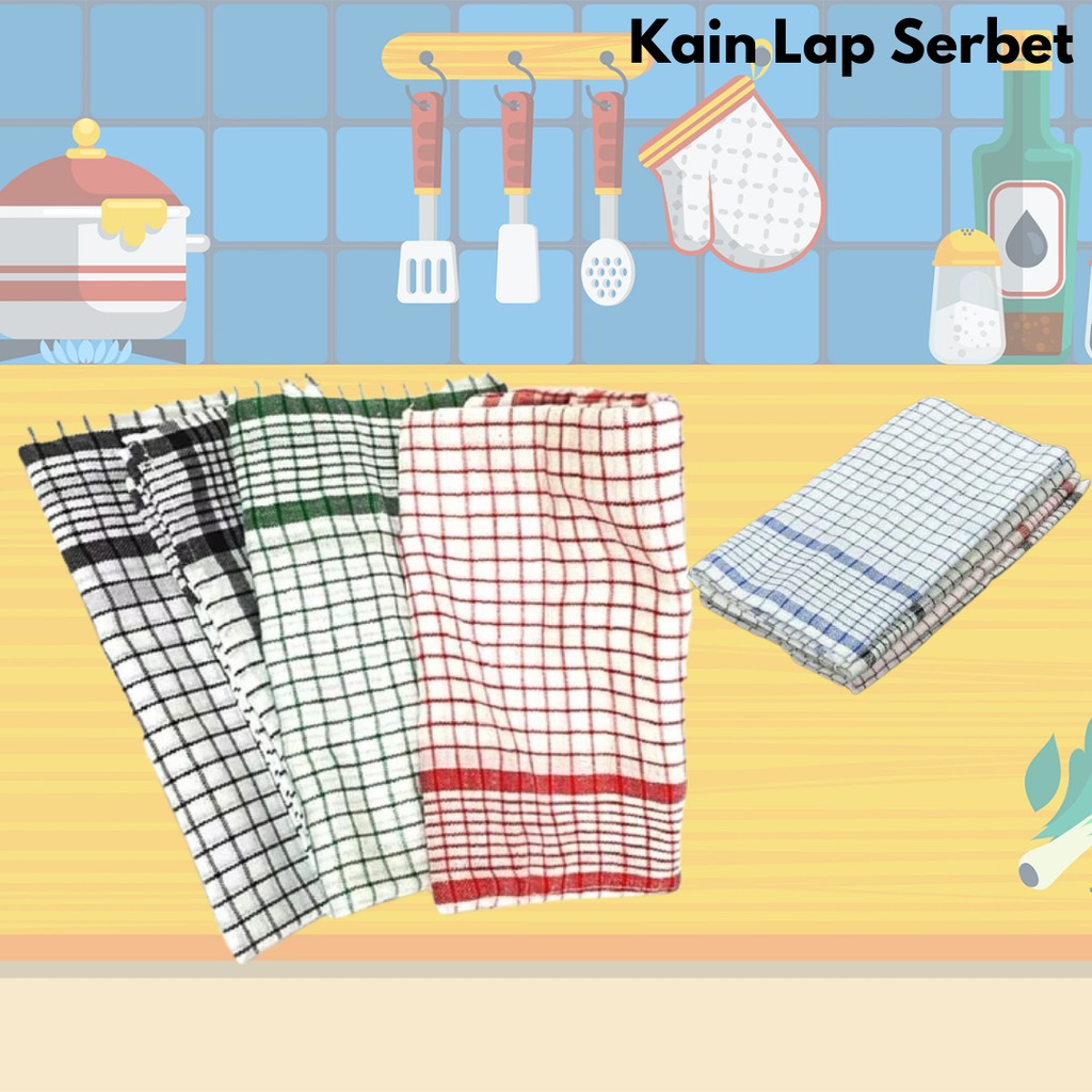 Kain Lap Serbet Cuci Piring Harga Perlusin isi 12 pcs