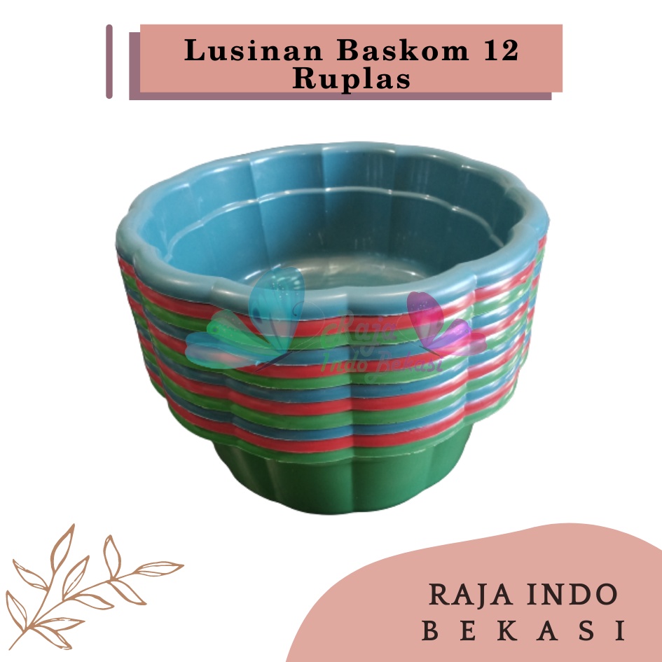 Rajaindobekasi LUSINAN 12PCS Baskom Plastik Serbaguna Baskom Pencuci Buah Sayur Beras Alat Cuci Beras Buah Dan Sayur Wadah Cuci Beras Saringan Kacang Kacangan Mangkuk Bilas Bowl Serbaguna Import Murah Baskom Hajatan Adonan Kue Lusinan Murah