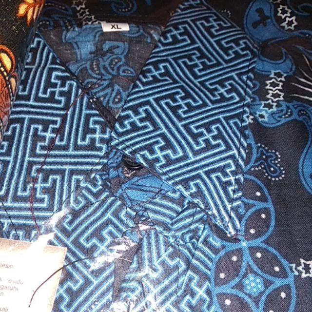 Nabila Batik Jumbo M / 10xl Kemeja Lengan Pendek Motif Ulir Murah Batik Jumbo